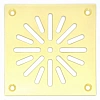 Решётка напольная 100x100 из латуни снежинка