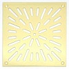 Решётка напольная 150x150 из латуни снежинка